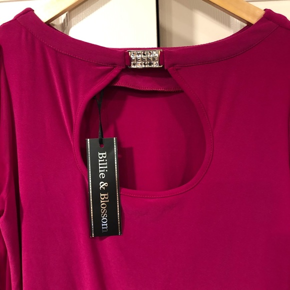 BILLIE & BLOSSOM pink a-line mini dress - UK 14 - Picture 6 of 8